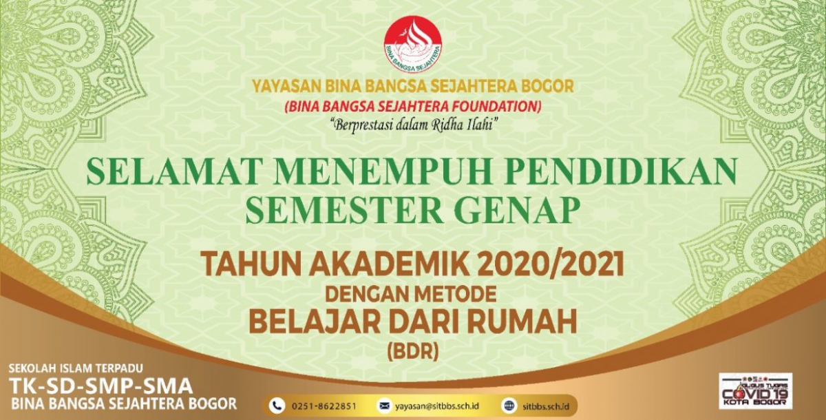 SELAMAT MENJALANI PEMBELAJARAN SEMESTER GENAP 2020-2021