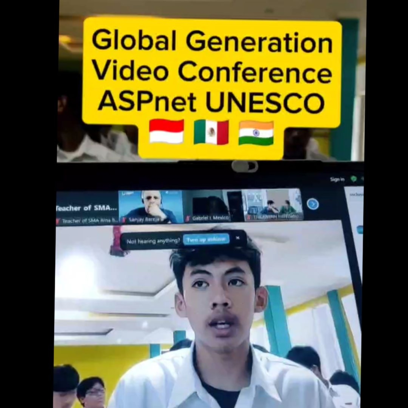 SMAIT BBS Gelar Video Conference dengan Sekolah di Meksiko dan India dalam Rangka ASPnet UNESCO