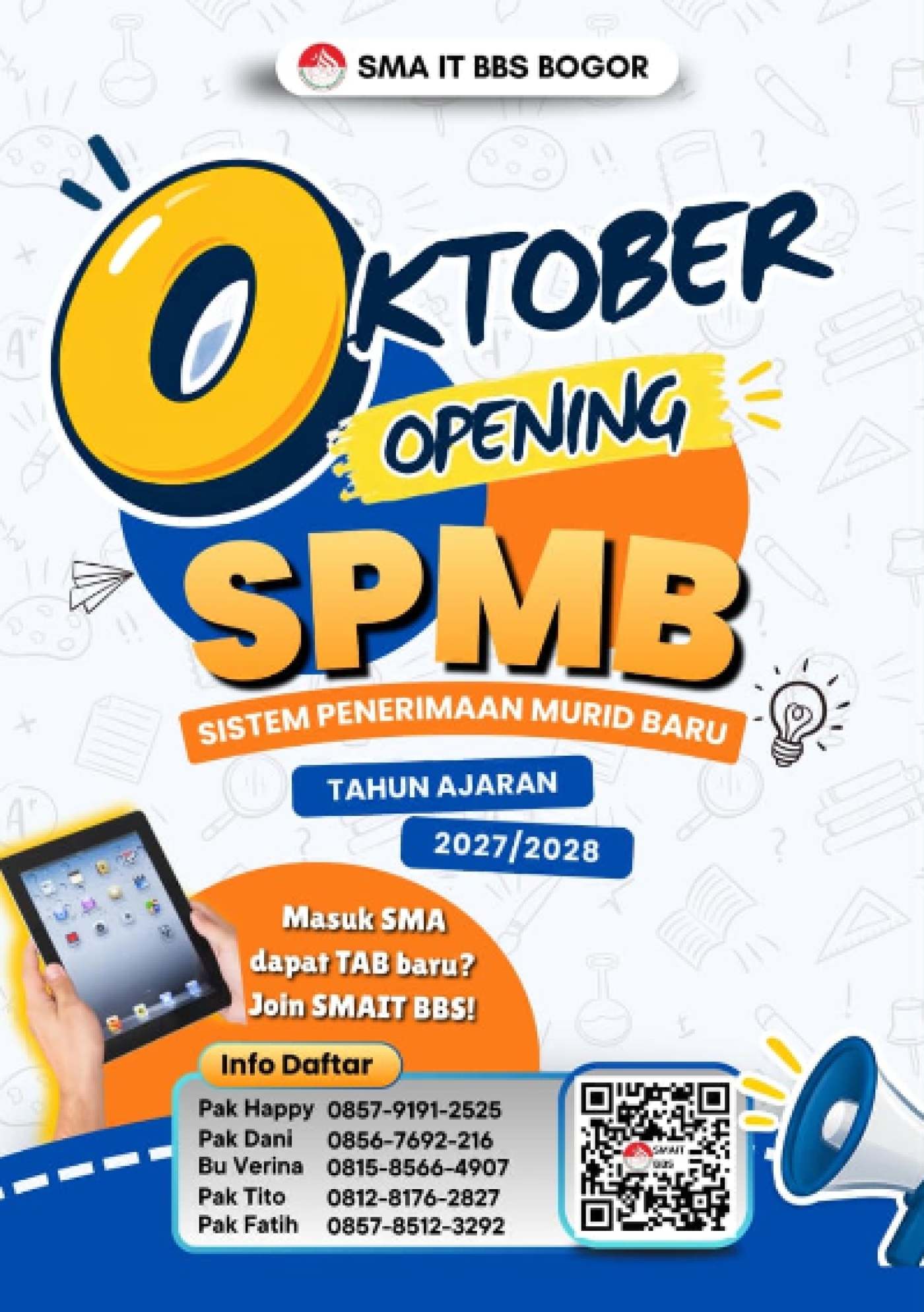 SPMB SMAIT BBS TA 2027/2028 Telah Dibuka